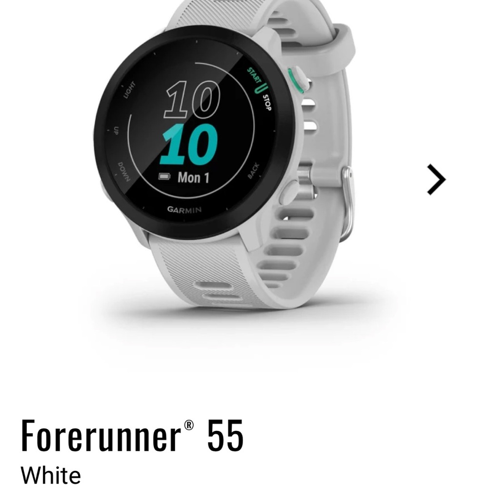 Garmin White Smartwatch Sleek Design